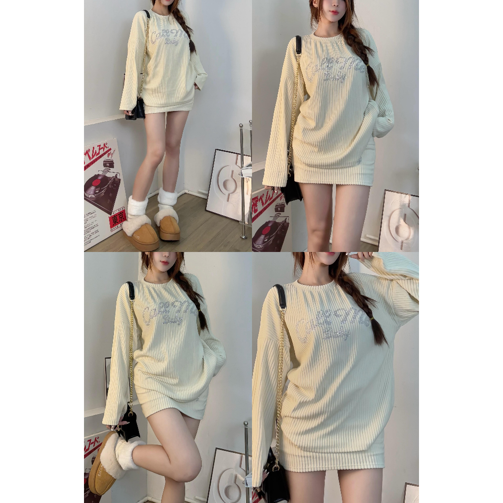 [CÓ TÁCH SET]  SET SWEATER KÈM CHÂN VÁY ĐÍNH ĐÁ CALLME FF MIX