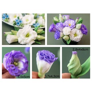 Khuôn silicon Set 3 hoa Cát Tường