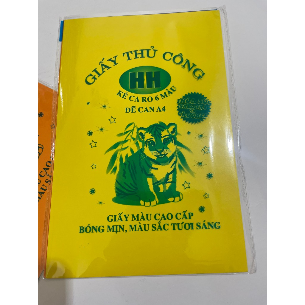 Giấy màu thủ công A4 Hồng Hà cho bé có đề can và không đề can cho học sinh làm thủ công 1 tập nhiều màu