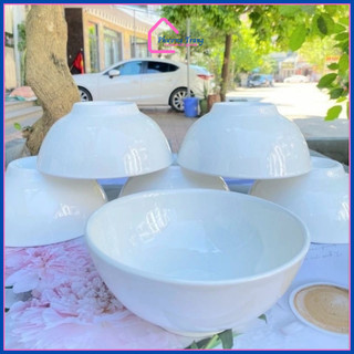 Bát tô trắng sứ hoa văn 7 inch, bát ô tô, bát tô- Bát Tô Trắng 7inch 18cm  Dày Dặn, Tô bún,Phở - Phương Trang