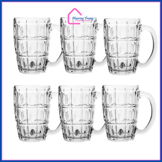 Bộ 6 Ly Thủy Tinh Uống Bia Có Quai PCD10007 375ML - Phương Trang