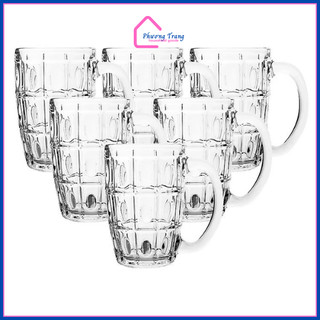 Bộ 6 Ly Thủy Tinh Uống Bia Có Quai PCD10007 375ML - Phương Trang