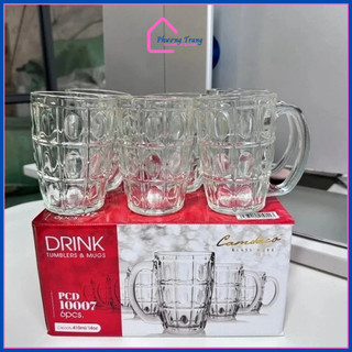 Bộ 6 Ly Thủy Tinh Uống Bia Có Quai PCD10007 375ML - Phương Trang