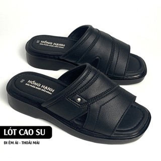 Dép Da Nam Quai Bản Trung Niên Đế Nâng 5CM Cao Cấp.