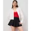 Áo Sơ Mi Croptop Nữ Tay Dài GILLEE Form Rộng Có Túi Chất Kate Lụa FAS357