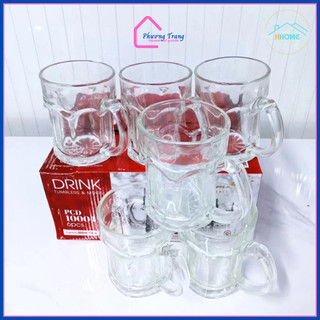 Bộ 6 Ly Cốc Thủy Tinh 332 Uống Bia Có Quai 355ML PCD10004 - Phương Trang