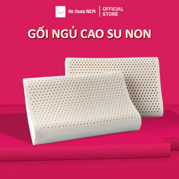 Gối ngủ chống đau vai gáy Hệ Thống Nệm Ruột gối cao su non nằm ngủ chống ngáy đau mỏi cổ vai gáy người lớn cao cấp