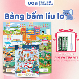 Bảng bấm líu lo 5 chủ đề song ngữ Anh - Việt giúp bé phát triển toàn diện