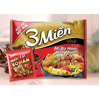 Thùng mì 3 Miền Gold vị bò hầm rau thơm