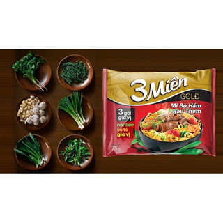 Thùng mì 3 Miền Gold vị bò hầm rau thơm