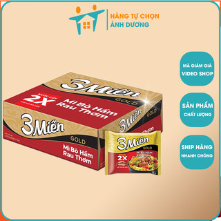 Thùng mì 3 Miền Gold vị bò hầm rau thơm