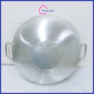 CHẢO NHÔM 2 QUAI SÂU LÒNG SIÊU LỚN  DÀY TRƯỜNG THÀNH NHIỀU SIZE từ 38- 50cm - Phương Trang