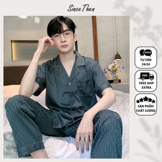 Bộ pijama nam lụa cao cấp, bộ quần áo ngủ nam mặc nhà (kèm ảnh cận vải) - Since Then