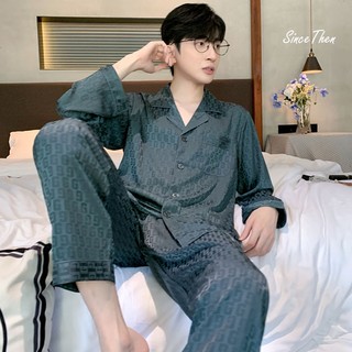 Bộ pijama nam lụa cao cấp, bộ quần áo ngủ nam mặc nhà (kèm ảnh cận vải) - Since Then