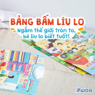 Bảng Âm Thanh Điện Tử Treo Tường - Bảng Bấm Líu Lo Ú Oà  Song Ngữ Anh Việt Cho Bé Từ 6 tháng tuổi