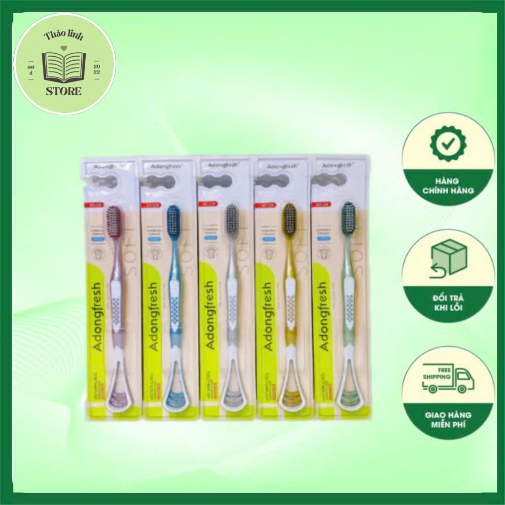 Bàn chải Adongfresh kết hợp cạo lưỡi lông bàn chải mềm mịn mượt