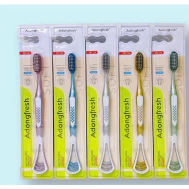Bàn chải Adongfresh kết hợp cạo lưỡi lông bàn chải mềm mịn mượt