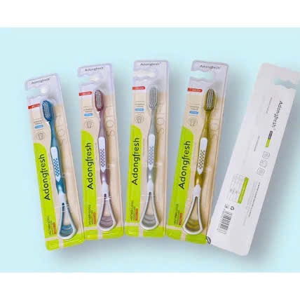 Bàn chải Adongfresh kết hợp cạo lưỡi lông bàn chải mềm mịn mượt