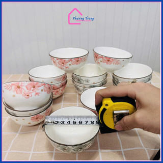 10 CHÉN NHỎ SỨ BÔNG 4D ( ĐỰNG CHÈ, NƯỚC TƯƠNG, NƯỚC MẮM) - 8.5CM - Phương Trang