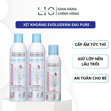 Xịt Khoáng Evoluderm, Xịt khoáng Dưỡng Ẩm, Làm Dịu, Bảo Vệ Da 400ml, Lio Cosmetic