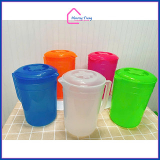 Ca nhựa nhiều màu nhựa PP dùng đựng nước trà đá nhiều size 1200ml-1600ml-2000ml-2500ml - CA NẮP NHỰA - Phương Trang