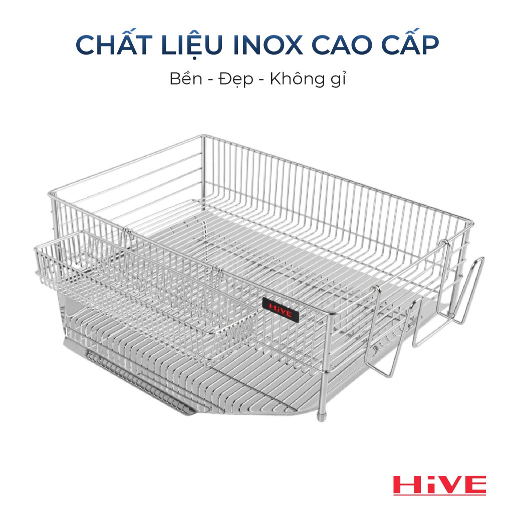 Giá Kệ úp chén bát HiVE LU 1 tầng inox cao cấp | BigBuy360 - bigbuy360.vn