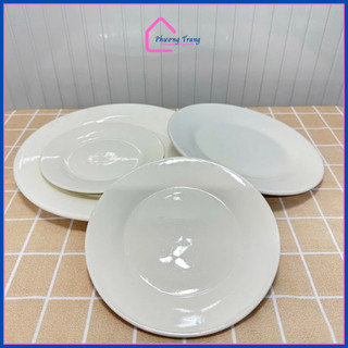 Đĩa Tròn Cạn Trắng Trơn - Sứ đầy đủ kích thước - Phương Trang