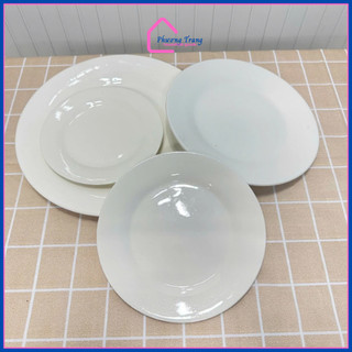 Đĩa Tròn Cạn Trắng Trơn - Sứ đầy đủ kích thước - Phương Trang