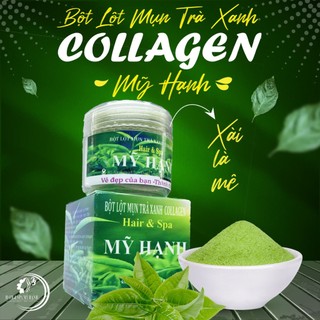 ( Bột lột mụn trà xanh collagen Mỹ Hạnh ,làm sạch mũn cám mụn đầu đen,chất bả nhờn ,50g)