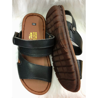SANDAL HẬU QUAY DA NAM - SANDAL 2 QUAI LIỀN - Hàng da thủ công may sẵn ĐôngTân®️