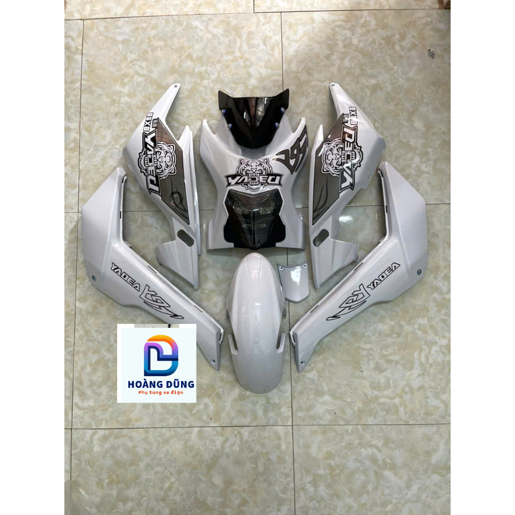Bộ nhựa 8 món kèm đèn zinpat gắn xe X-men kèm phân loại tem (tặng 4 ốc màu) Phụ Kiện Phụ Tùng