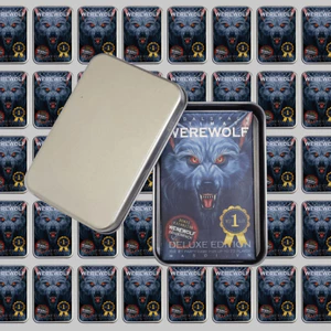 Combo - Bài Ma Sói DELUXE ULTIMATE 21 lá hộp thiếc THE KAS dễ mang theo, boardgame được ưa chuộng