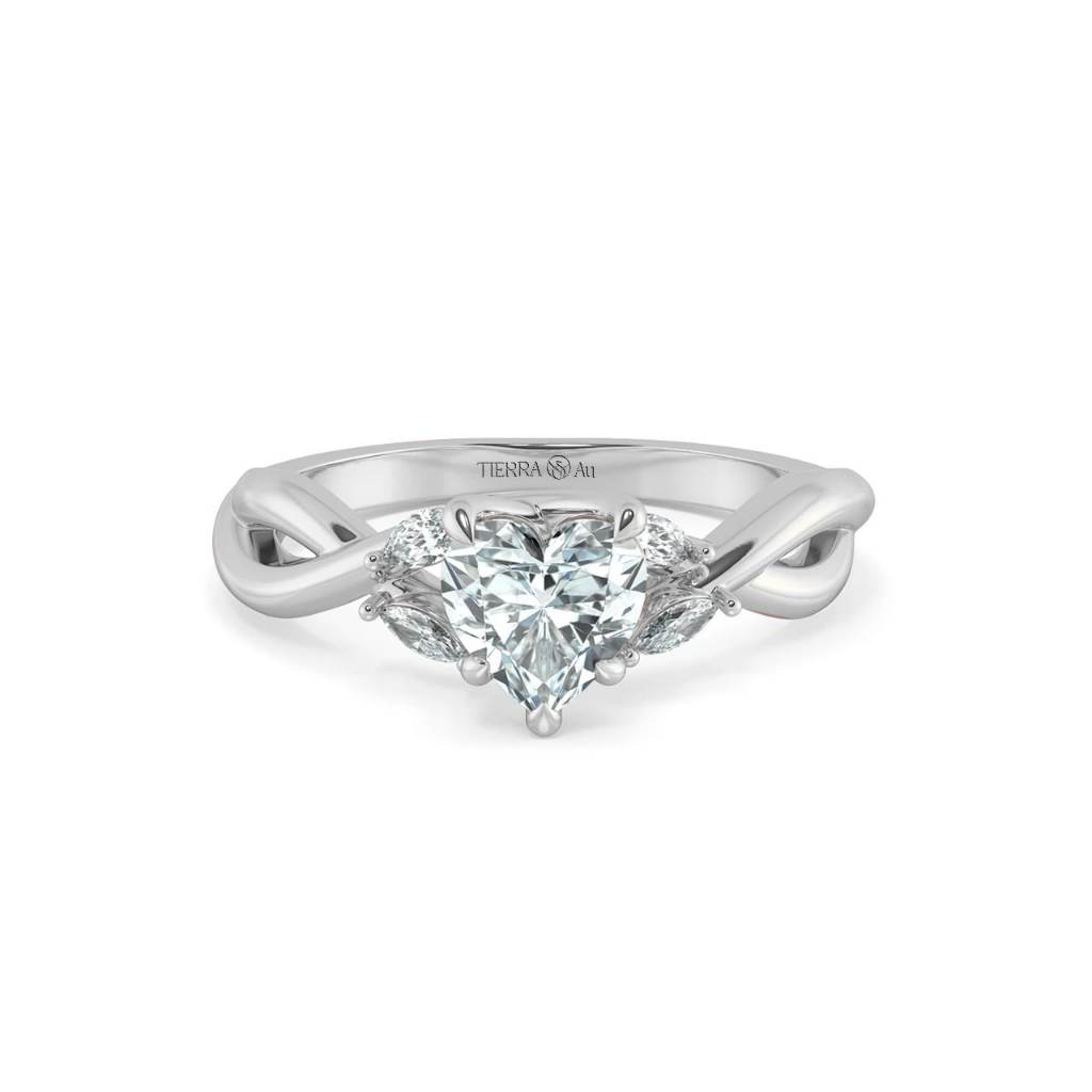 [CHAT TRƯỚC KHI ĐẶT] Nhẫn Cầu Hôn Chloe NCH8408 Vàng 14K/ 18K Tấm CZ, Viên Chủ Trái Tim, Thiết Kế Bắt Mắt Hiện Đại