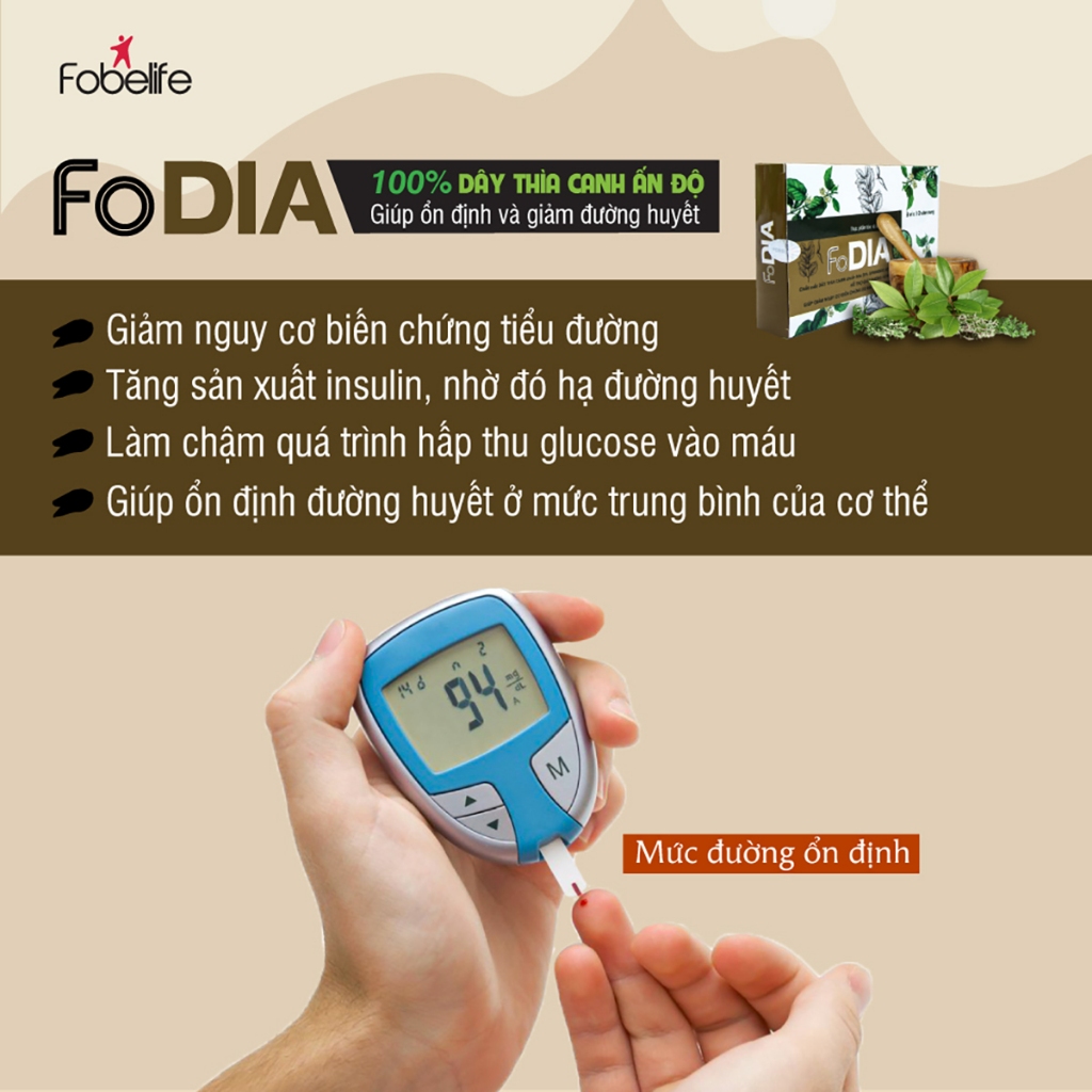 Viên Uống Thìa Canh Fodia Fobe Giúp Ổn Định Đường Huyết N1 - Hộp 30 viên