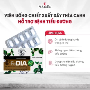 Viên Uống Thìa Canh Fodia Fobe Giúp Ổn Định Đường Huyết N1 - Hộp 30 viên