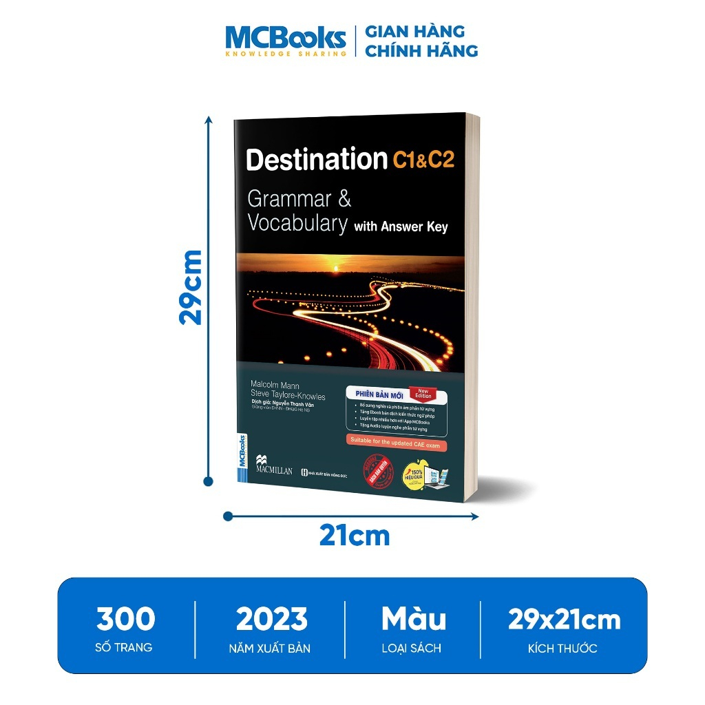 Sách - Destination C1&C2 Grammar and Vocabulary (Kèm Đáp Án) Tặng Audio và bài tập thực hành MCBooks