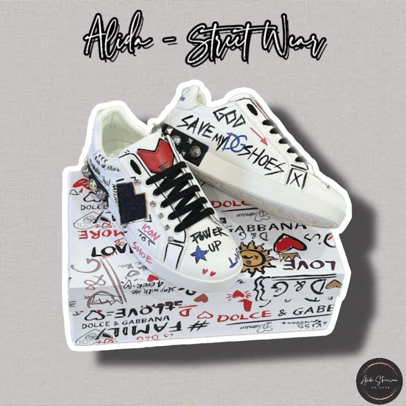 ⚡️[Hight Quality] Giày Sneakers In Printed - Điềm Nhấn Đính Đá Ngọc Trai Phối Màu Cao Cấp-Loại 1 Fullbox