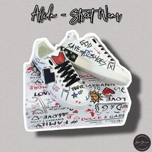 ⚡️[Hight Quality] Giày Sneakers In Printed - Điềm Nhấn Đính Đá Ngọc Trai Phối Màu Cao Cấp-Loại 1 Fullbox