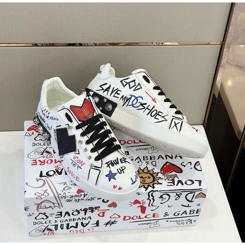 ⚡️[Hight Quality] Giày Sneakers In Printed - Điềm Nhấn Đính Đá Ngọc Trai Phối Màu Cao Cấp-Loại 1 Fullbox