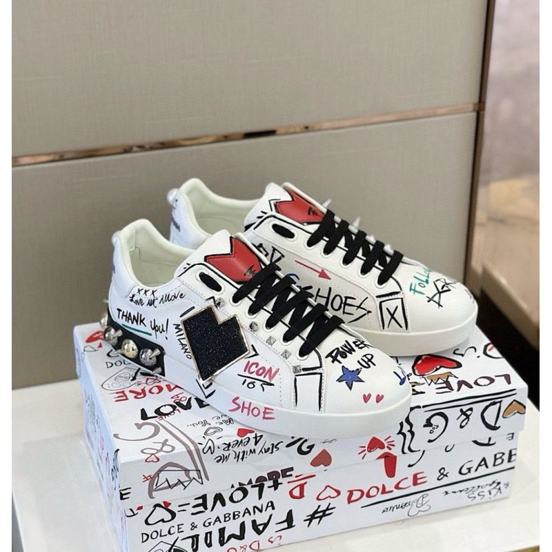 ⚡️[Hight Quality] Giày Sneakers In Printed - Điềm Nhấn Đính Đá Ngọc Trai Phối Màu Cao Cấp-Loại 1 Fullbox