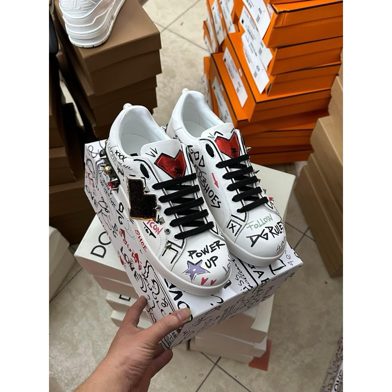 ⚡️[Hight Quality] Giày Sneakers In Printed - Điềm Nhấn Đính Đá Ngọc Trai Phối Màu Cao Cấp-Loại 1 Fullbox