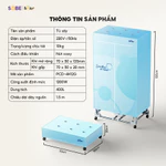 Tủ Sấy Quần Áo Bear Máy Sấy Đồ Gấp Gọn Sấy Khô Nhanh Kháng Khuẩn Tiện Dụng Cho Gia Đình Công Suất Lớn PCD-4H12G — ảnh 7