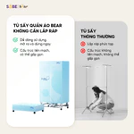 Tủ Sấy Quần Áo Bear Máy Sấy Đồ Gấp Gọn Sấy Khô Nhanh Kháng Khuẩn Tiện Dụng Cho Gia Đình Công Suất Lớn PCD-4H12G — ảnh 8