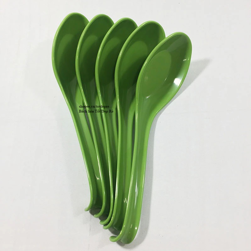 Combo 5 thìa phở màu đẹp chất liệu Melamine