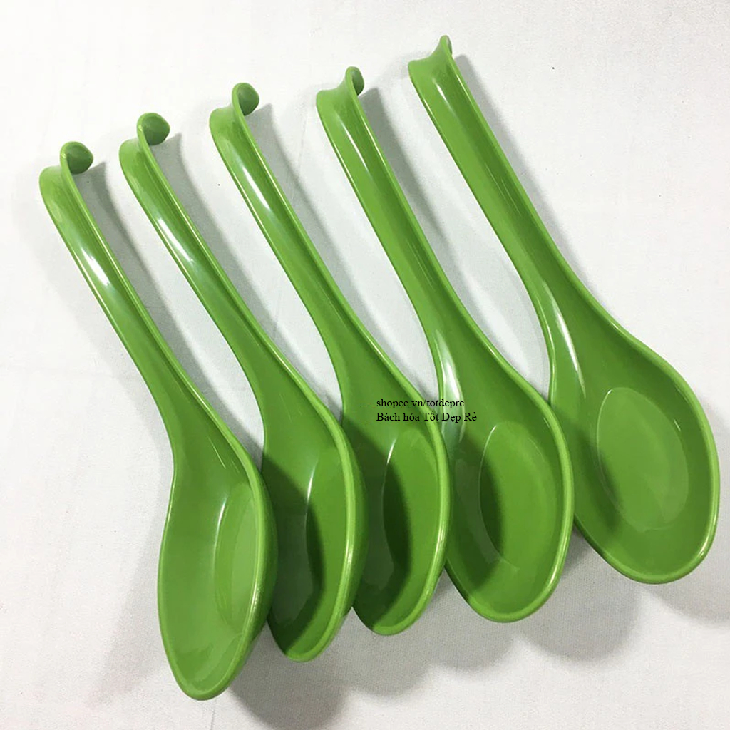 Combo 5 thìa phở màu đẹp chất liệu Melamine