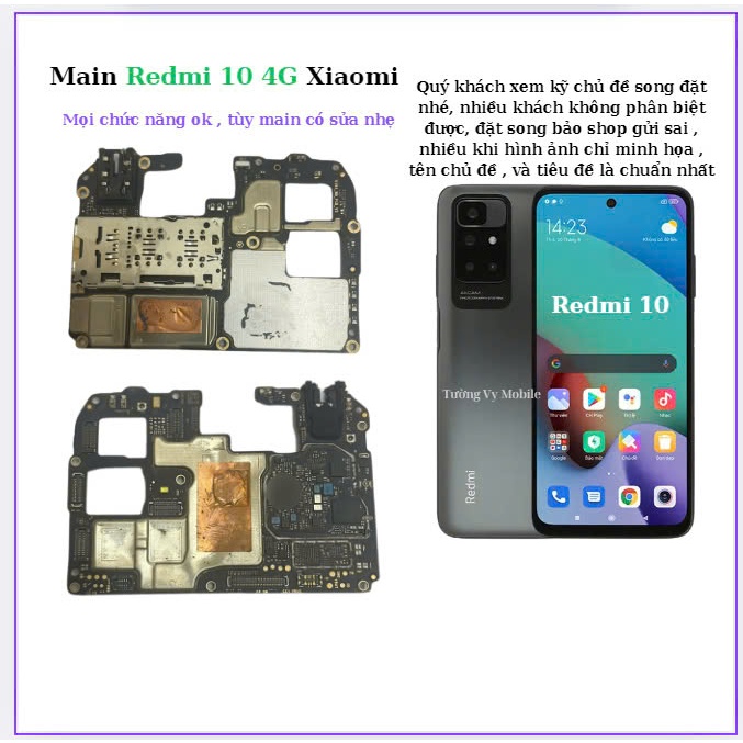 Main xiaomi redmi 10 4g ,full chức năng,tùy main sửa nhẹ | Shopee Việt Nam