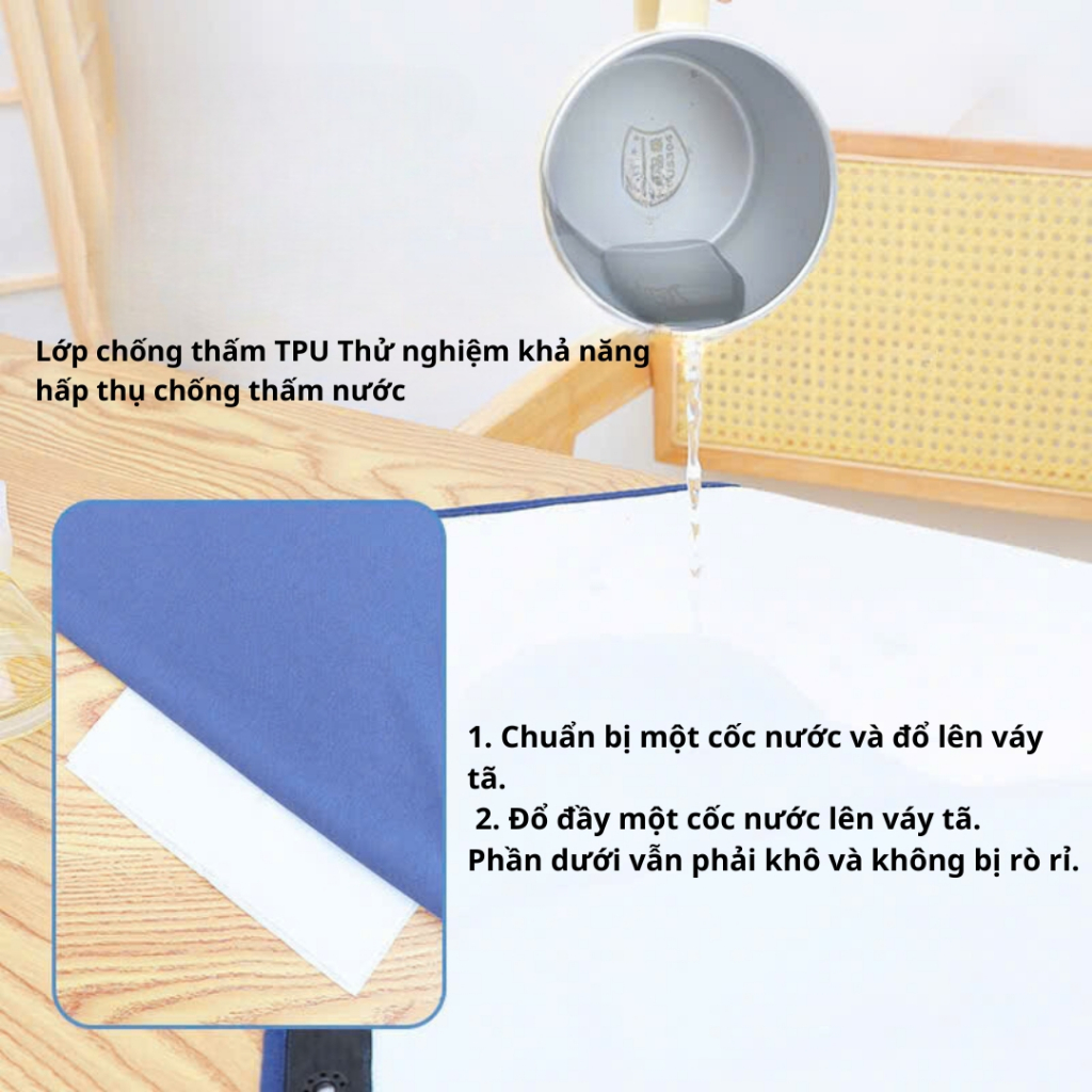 Quần váy chống thấm nước dành cho người già , người bệnh chống rò rỉ tiện dụng