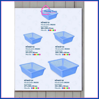Rổ nhựa vuông/ rổ chữ nhật nhiều size WinHome đựng đồ đa năng/ sắp xếp nhà cửa/ trưng bày - Phương Trang