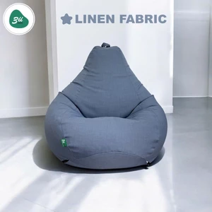 Ghế Lười Hạt Xốp Chất Liệu Vải LINEN Dệt Từ Sợi Tự Nhiên Thoáng Mát Size XL/L/M - 3IIGLHXLINE111824