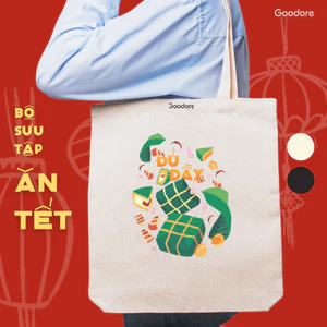 Túi tote vải canvas Goodore thiết kế Bộ sưu tập ĂN TẾT phong cách năng động cá tính